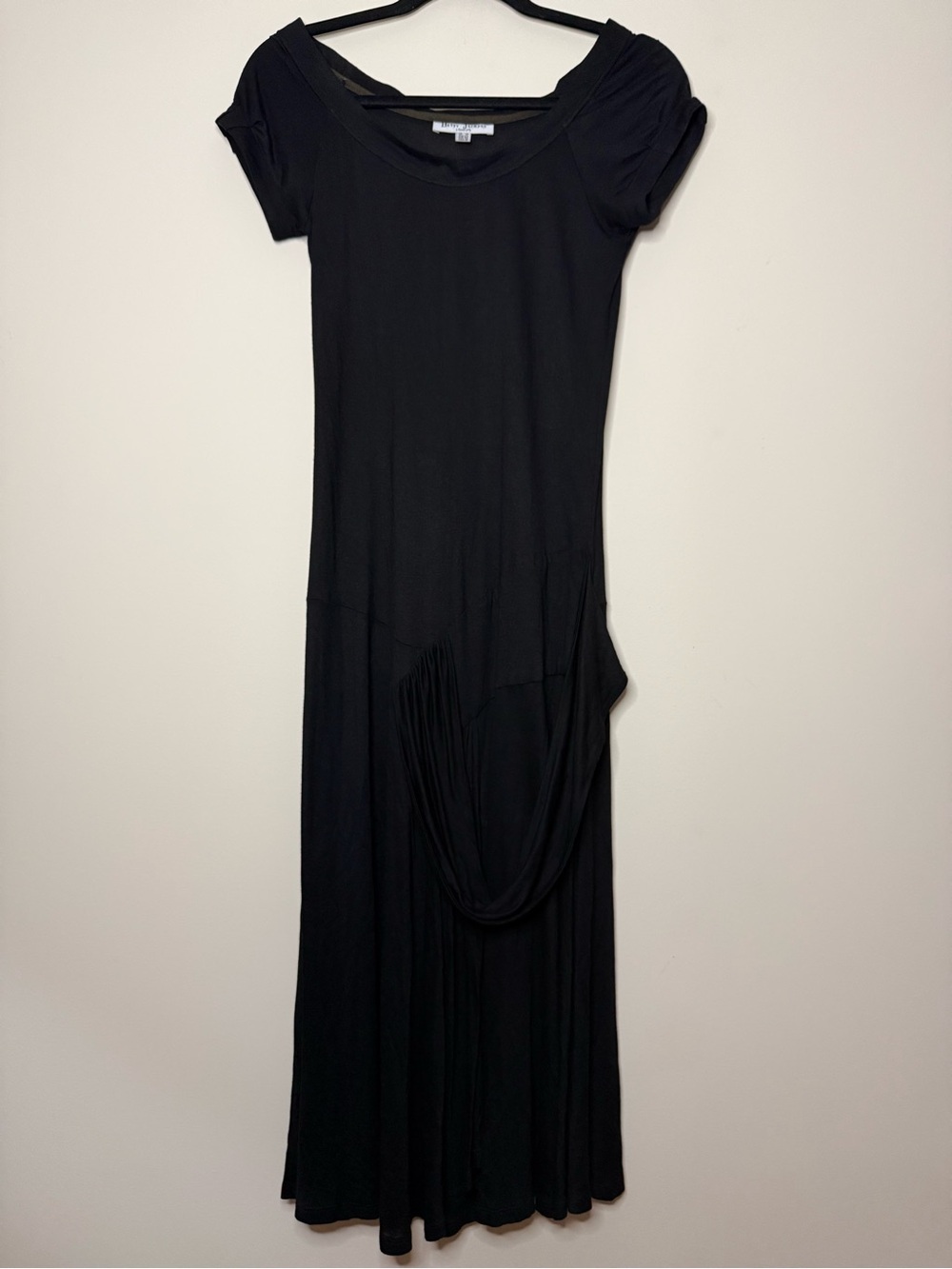 BETTY JACKSON LONDON Whimsigoth Contemporary 20s Flapper Swing Black Midi Dress